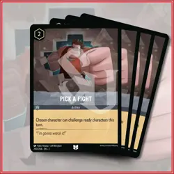 Disney Lorcana TCG: PICK A FIGHT x4 Uncommon Rise of the Floodborn - Image 1