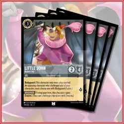 Disney Lorcana TCG: LITTLE JOHN - ROBIN'S PAL x4 Uncommon Into the Inklands - Image 1