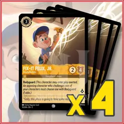 Disney Lorcana: 2024 Fix-It Felix Jr. Trusty Builder 10/204 x4 | Common - Image 1