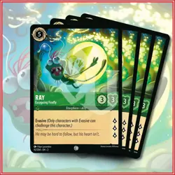 Disney Lorcana TCG: RAY Easygoing Firefly x4 | Rise of the Floodborn Common - Image 1