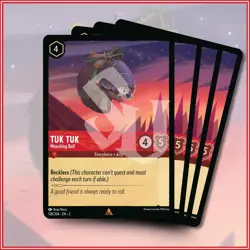 Disney Lorcana TCG: TUK TUK Wrecking Ball x4 | Rise of the Floodborn Rare - Image 1