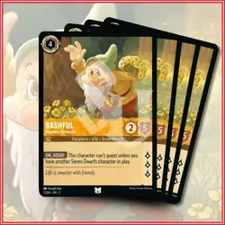Disney Lorcana TCG: BASHFUL Hopeless Romantic x4 Rise of the Floodborn Uncommon - Image 1