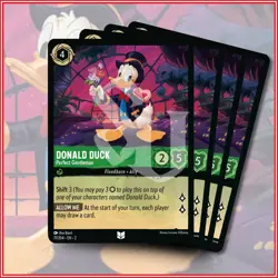 Disney Lorcana TCG: DONALD DUCK Gentleman x4 Rise of the Floodborn Uncommon - Image 1