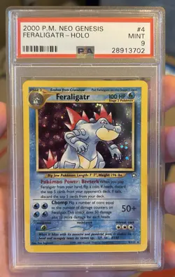 PSA 9 MINT Feraligatr 4/111 HOLO RARE Unlimited Neo Genesis Pokemon Card - Image 3