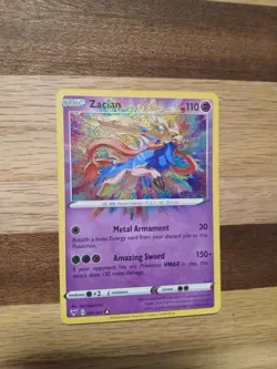 Pokemon Card Zacian Holo Amazing Rare NM 82/185 - Image 2
