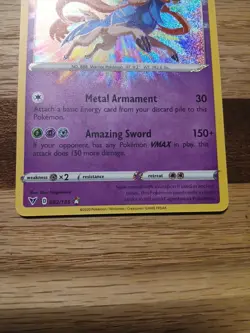 Pokemon Card Zacian Holo Amazing Rare NM 82/185 - Image 4