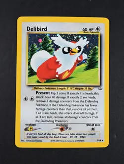 NM- Delibird Holo 5/64 Unlimited Neo Revelation Pokemon Card - Image 1