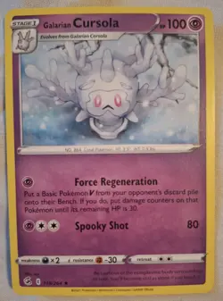Pokemon Cards: Galarian Cursola 118/264 Rare Regular Fusion Strike - Pokemon TCG - Image 1