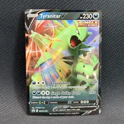 Pokemon Sword & Shield Black Star Promo Card Tyranitar V SWSH109 NM - Image 1