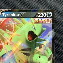 Pokemon Sword & Shield Black Star Promo Card Tyranitar V SWSH109 NM - Image 3