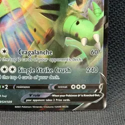 Pokemon Sword & Shield Black Star Promo Card Tyranitar V SWSH109 NM - Image 4