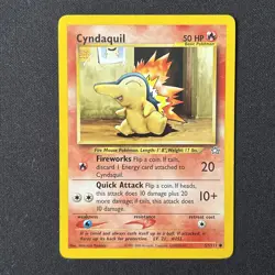 Cyndaquil 57/111 Neo Genesis Pokemon Card LP - Image 2