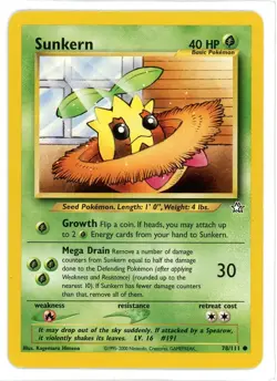Sunkern 78/111 Neo Genesis Pokemon Card - Image 1