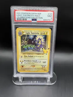 2021 Light Toxtricity SWSH137 Holo Pokemon TCG Celebrations Promo Card PSA 9 - Image 1