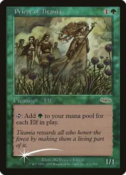 Priest of Titania -Foil Near Mint MTG Promos: FNM - Image 1