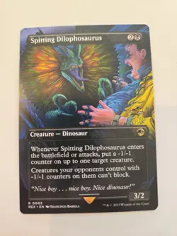 Spitting Dilophosaurus (Borderless) Universes Beyond: Jurassic World NM - Image 1
