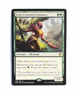 Leaf-Crowned Visionary ~ MTG Dominaria United ~ 167/281 - Image 1