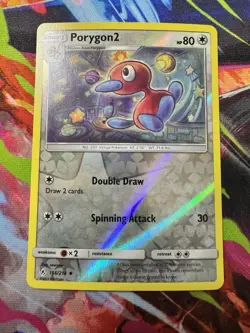 Pokemon TCG Porygon 2 156/214 SM Unbroken Bonds Reverse Holo Uncommon NM Mint - Image 2