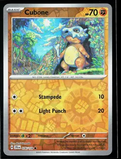Cubone 076/159 Journey Together Pokemon Reverse Holo Common Near Mint - Image 1