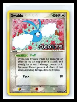 💥 2005 Pokemon Swablu # 79/107 – EX Deoxys – Reverse Holo Stamped Vintage - Image 1