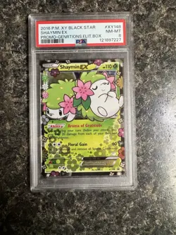 Pokemon TCG PSA 8 2016 XY Black Star Promo Shaymin EX Holo #XY148 - Image 1