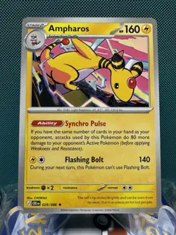 Ampharos #029/086 Non-Holo Rare Deck Exclusives - Pokemon Chaos Rising 2804 - Image 1