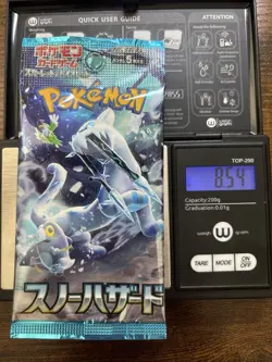 Heavy 8.54g Pokemon Sealed Snow Hazard Sv2p Japanese Booster Pack - Image 1
