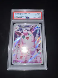 2025 POKEMON PFL EN-PHANTASMAL FLAMES 105 WIGGLYTUFF ILLUSTRATION RARE PSA 10 - Image 1