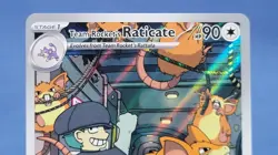 Team Rocket's Raticate 202/182 Illustration Rare Destined Rivals Pokemon NM - Image 2