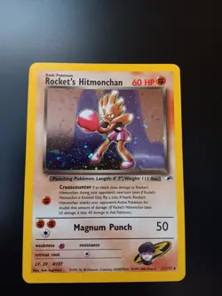 Pokemon Rocket's Hitmonchan Gym Heroes Holo Rare 11/132 60 HP English - Image 1