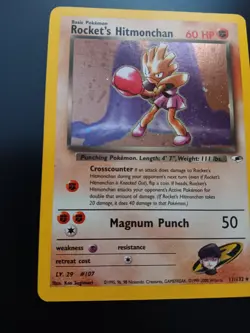 Pokemon Rocket's Hitmonchan Gym Heroes Holo Rare 11/132 60 HP English - Image 4