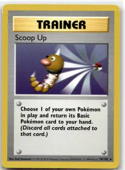 Scoop Up 78/102 Rare Base Set Shadowless Pokemon Unlimited MP - Image 1
