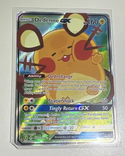 Pokemon TCG Dedenne GX 195A/214 Alternate Art Promo GX Holo Basic English - Image 1