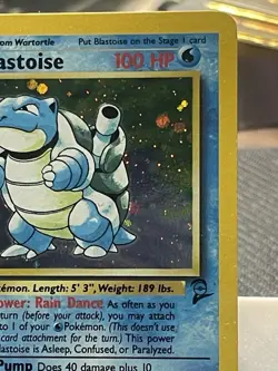 1999-2000 Pokemon Base Set 2 2/130 Blastoise Holo Unlimited Rare LP WOTC - Image 2
