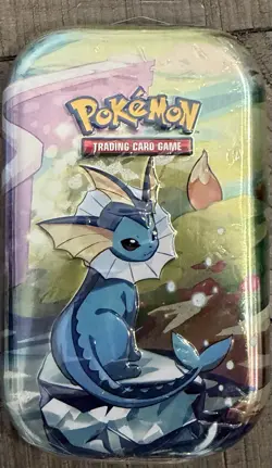 Pokemon TCG: Scarlet & Violet-Prismatic Evolutions Mini Tin Vaporeon Art - Image 1