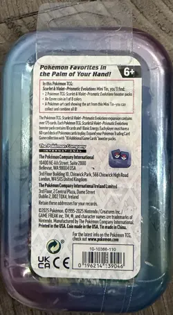 Pokemon TCG: Scarlet & Violet-Prismatic Evolutions Mini Tin Vaporeon Art - Image 2