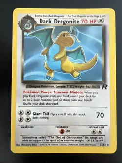 Dark Dragonite 22/82 - Team Rocket - Non Holo Pokemon TCG LP - Image 1