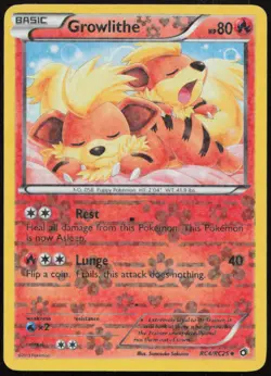 Growlithe RC4/RC25 MP Legendary Treasures: Radiant Collection Holo Pokemon - Image 1