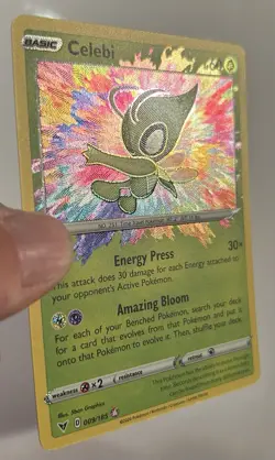 Pokemon Celebi 009/185 Swsh04: Vivid Voltage Holo Amazing Rare LP - Image 2