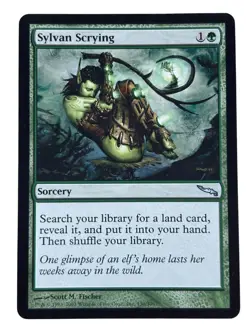 Sylvan Scrying Mirrodin Regular MTG Magic the Gathering Light Play LP - Image 1