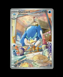 2023 Pokemon PALDEA EVOLVED QUAXWELL FULL ART IR HOLO 207/193 RARE! NM - Image 1