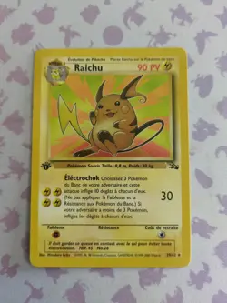 Pokemon TCG Fossil - 1st Edition Raichu (FR - 29/62) - LP - Image 1