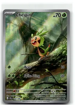 Chespin 087/086 Shiny Rare ME04: Chaos Rising Pokemon NM b5 - Image 1