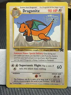 Dragonite 5 1999 WB Movie Black Star Promo Rare WOTC Nintendo Pokemon - Image 1
