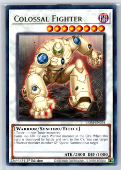 Yugioh - Colossal Fighter VASM-EN054 Rare Valiant Smashers - NM - Image 1