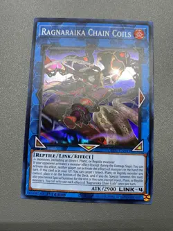 Yu-Gi-Oh! Ragnaraika Chain Coils Super Rare 1st Edition LEDE-EN049 NM/M - Image 1