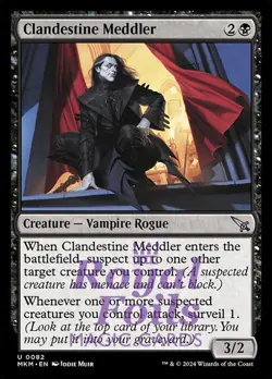Clandestine Meddler 4x FOIL MTG Murders at Karlov Manor MKM Uncommon MINT black - Image 1