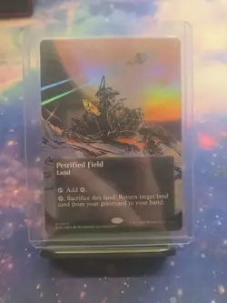 Petrified Field (0077) - Foil - Borderless M MTG Edge of Eternities - Image 1