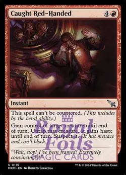 Caught Red-Handed 4x FOIL MTG Murders at Karlov Manor MKM Uncommon MINT red - Image 1