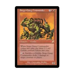 WOTC MtG Scourge Siege-Gang Commander (R) (Foil) EX - Image 1